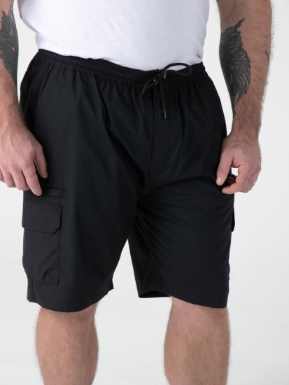 D555 Thomas Short Stretch avec Taille Élastique Noir - Shorts - Shorts hommes grande taille
