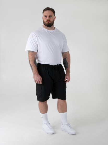 D555 Thomas Short Stretch avec Taille Élastique Noir - Shorts - Shorts hommes grande taille
