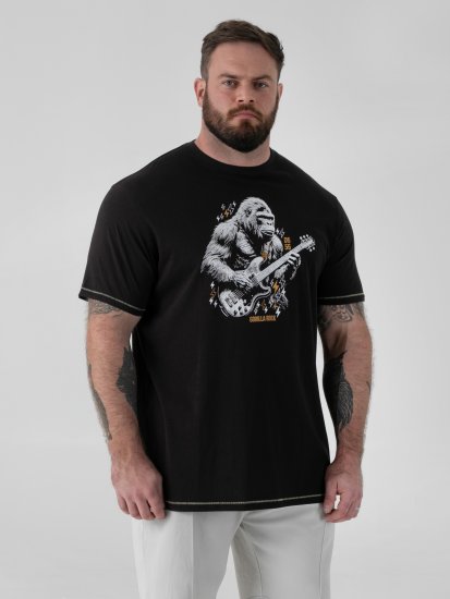 D555 Macfarlan T-shirt avec Imprimé Gorille Noir - Tous les vêtements - Vêtements grande taille pour hommes