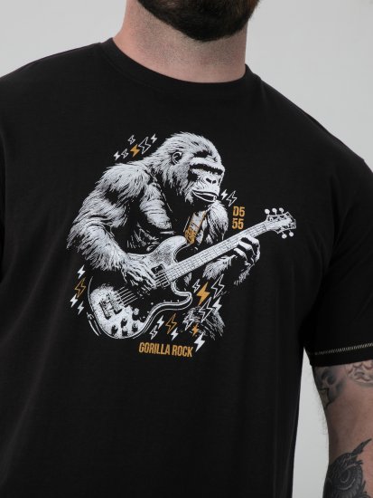D555 Macfarlan T-shirt avec Imprimé Gorille Noir - Tous les vêtements - Vêtements grande taille pour hommes