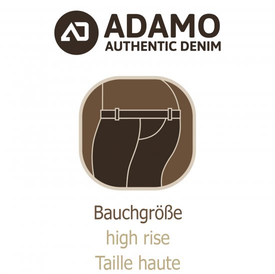 Adamo 5-Pocket High Rise Jeans Medium Blue - Jeans et pantalons - Jeans et Pantalons grande taille 