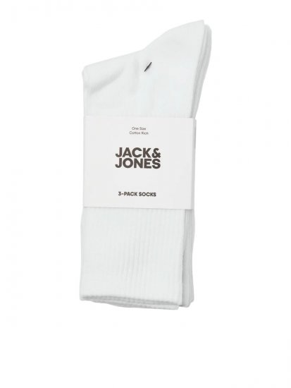Jack & Jones Charles Chaussettes de tennis Blanc lot de 3 - Sous-vêtements & bain - Sous-vêtements Grande Taille