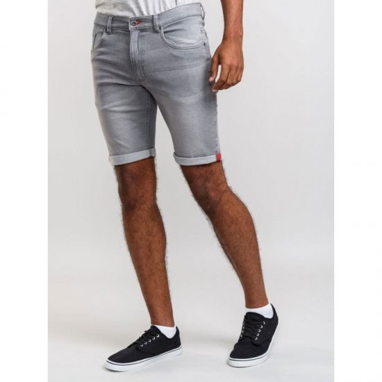 D555 Griffin Denim Shorts Grey - Shorts - Shorts hommes grande taille