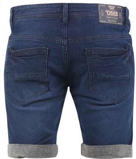 D555 BRENTWOOD Dark Blue Denim Shorts - Shorts - Shorts hommes grande taille