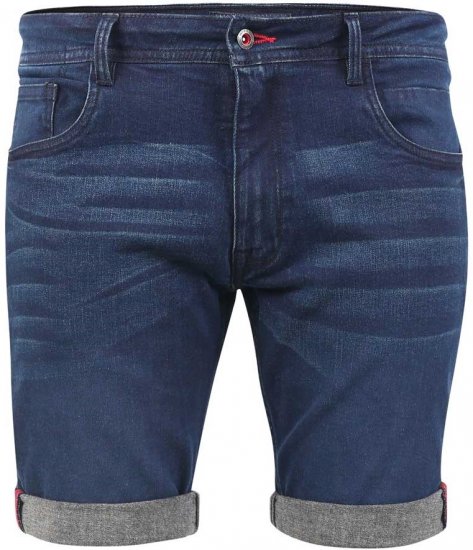 D555 BRENTWOOD Dark Blue Denim Shorts - Shorts - Shorts hommes grande taille