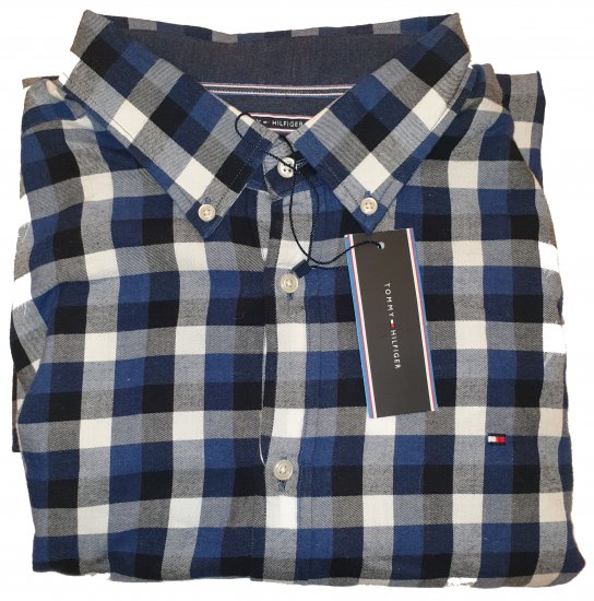 Tommy Hilfiger Gingham Twill Shirt Blue - Les offres folles d’avril de Motley - 