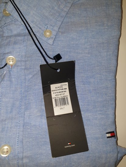 Tommy Hilfiger Cotton/linen Short Sleeve Shirt Blue - Les offres folles d’avril de Motley - 