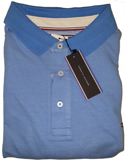 Tommy Hilfiger Jacquard Structure Polo Blue - Les offres folles d’avril de Motley - 