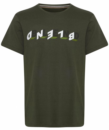 Blend 4795 T-Shirt Forest Night Green - T-shirts - T-shirts Homme Grande Taille