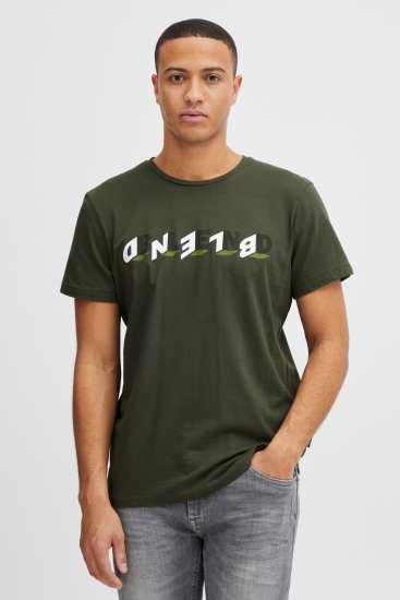 Blend 4795 T-Shirt Forest Night Green - T-shirts - T-shirts Homme Grande Taille