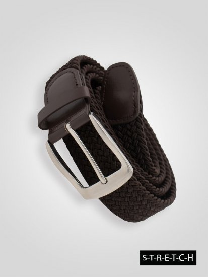 D555 Malcolm Braided Belt Brown - Ceintures - Ceintures grandes tailles pour hommes