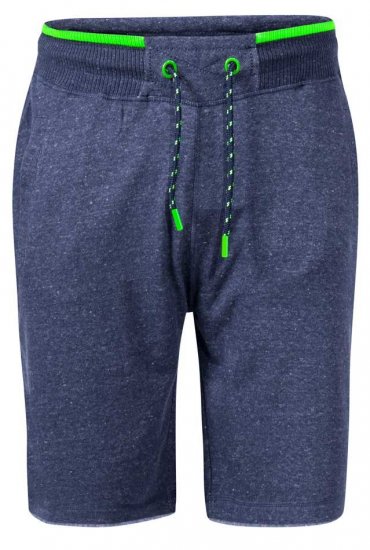 D555 Electra1 Ribbed Waist Fleece Shorts With Pockets Navy Marl - Pantalons/shorts de survêtement - Survêtement/jogging grandes tailles