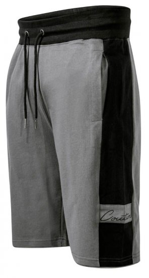 D555 Casper Couture Elasticated Waistband Shorts Grey - Pantalons/Shorts de survêtement - Survêtement/jogging grandes tailles