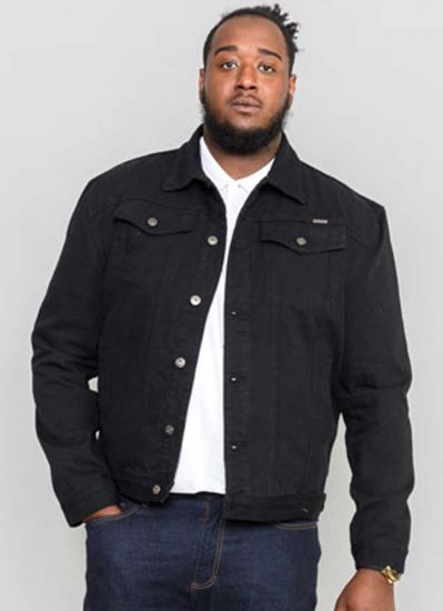 Duke Trucker Denim Jacket Black - Vestes - Vestes homme grandes tailles
