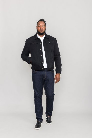 Duke Trucker Denim Jacket Black - Vestes - Vestes homme grandes tailles