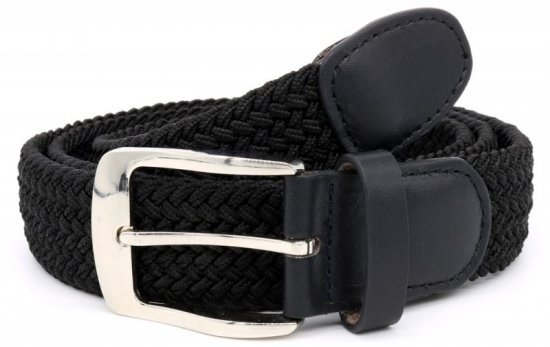 D555 Simon Braided Belt Black - Ceintures - Ceintures grandes tailles pour hommes