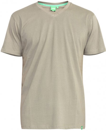 D555 Signature V-neck T-shirt Khaki - T-shirts - T-shirts Homme Grande Taille