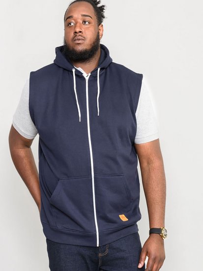 D555 Blake Sleeveless Hoodie Navy - Sweatshirts & hoodies - Sweatshirts/Hoodies grande taille homme