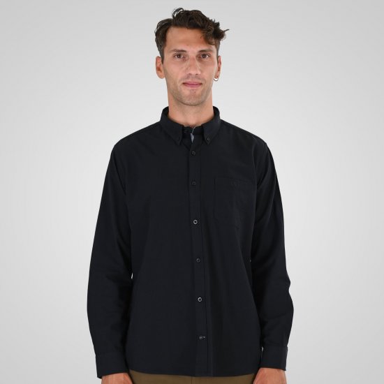 Double Outfitters GS-5225 Chemise Oxford Noir - Chemises - Chemises Grandes Tailles Hommes