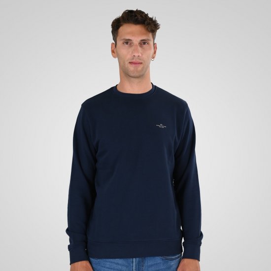 Double Outfitters MTOP-1141 Sweat-shirt Bleu marine - Sweatshirts & hoodies - Sweatshirts/Hoodies grande taille homme