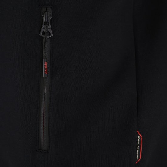Double Outfitters MTOP-1158 Veste sweat zippée Noir - Sweatshirts & hoodies - Sweatshirts/Hoodies grande taille homme