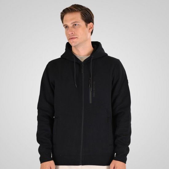 Double Outfitters MTOP-1160 Sweat à capuche zippé Noir - Sweatshirts & hoodies - Sweatshirts/Hoodies grande taille homme