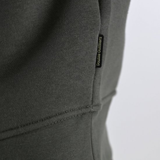 Double Outfitters MTOP-1163 Sweat-shirt col zippé Kaki - Sweatshirts & hoodies - Sweatshirts/Hoodies grande taille homme