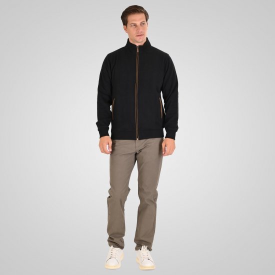 Double Outfitters SEL-1168 Veste sweat zippée Noir - Sweatshirts & hoodies - Sweatshirts/Hoodies grande taille homme