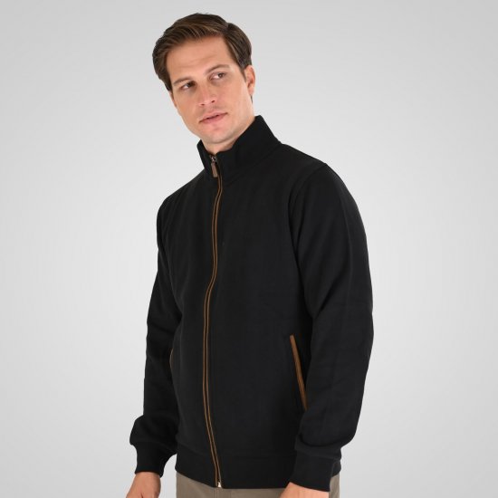 Double Outfitters SEL-1168 Veste sweat zippée Noir - Sweatshirts & hoodies - Sweatshirts/Hoodies grande taille homme