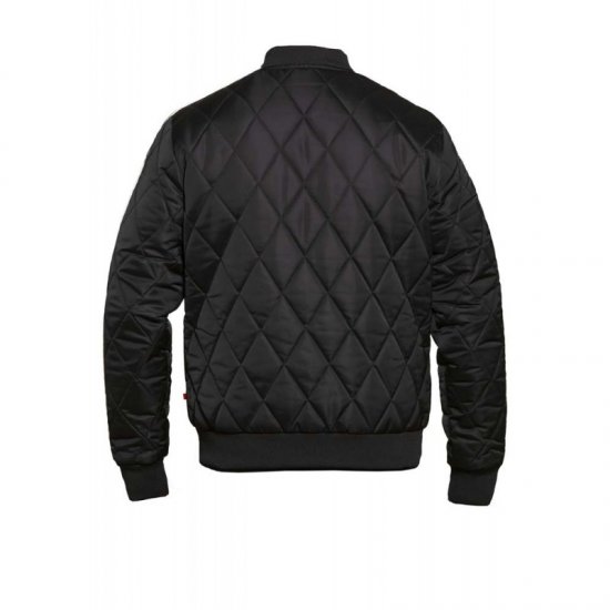 D555 Skipton Quilted Bomber Jacket Black - Vestes - Vestes homme grandes tailles