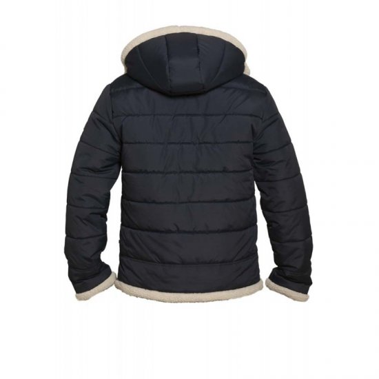 D555 Hudson Hooded Puffer Jacket Navy - Vestes - Vestes homme grandes tailles