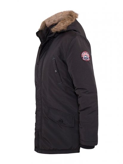 D555 Dundee Parka Jacket With Fur trimming and Teddy Fur Lined hood - Vestes - Vestes homme grandes tailles