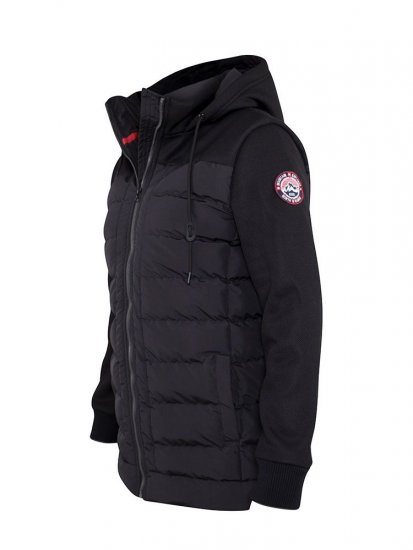 D555 Hampshire Hooded Quilted Jacket Black - Vestes - Vestes homme grandes tailles