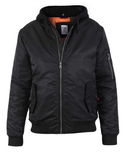 D555 Poppleford Bomber Jacket With Detachable Fleece Hood - Vestes - Vestes homme grandes tailles