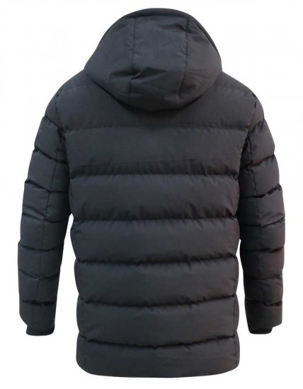 D555 Grove Quilted Parka Jacket Black - Vestes - Vestes homme grandes tailles