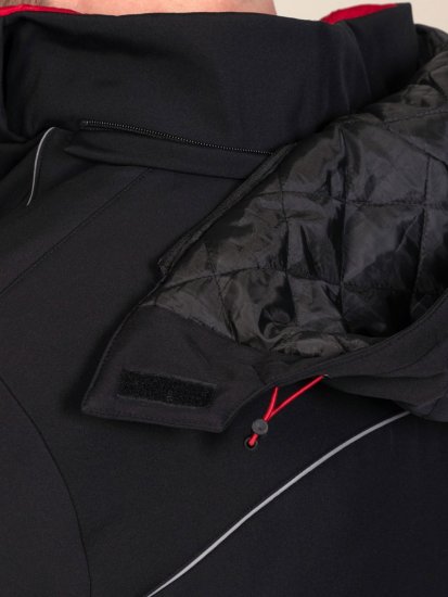 D555 Jamie Soft Shell Detachable Hood Padded Jacket Noir - Vestes - Vestes homme grandes tailles