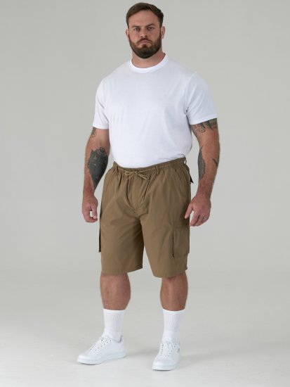 D555 Nick Short Cargo avec Taille Élastique Beige - Shorts - Shorts hommes grande taille