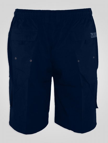 D555 Nick Short à poches et taille élastique Bleu marine - Pantalons/shorts de survêtement - Survêtement/jogging grandes tailles