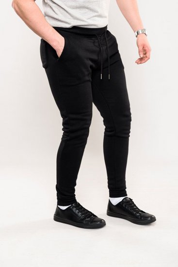 D555 Brandon Sweatpants with Tapered leg Black - Pantalons/shorts de survêtement - Survêtement/jogging grandes tailles