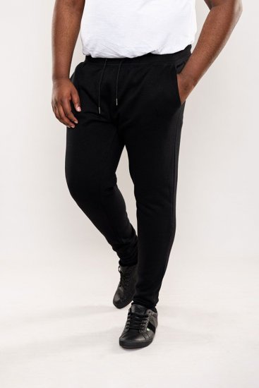 D555 Brandon Sweatpants with Tapered leg Black - Pantalons/shorts de survêtement - Survêtement/jogging grandes tailles