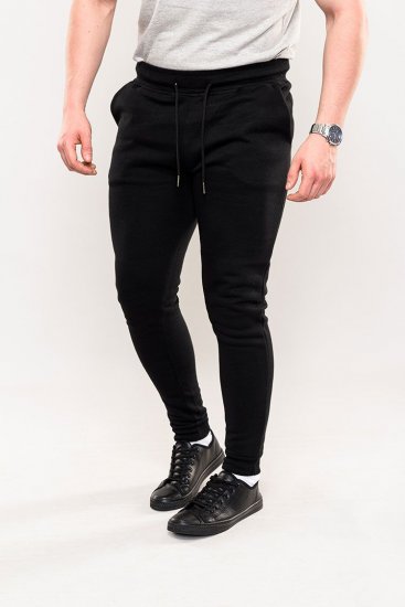 D555 Brandon Sweatpants with Tapered leg Black - Pantalons/shorts de survêtement - Survêtement/jogging grandes tailles