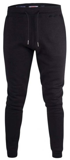 D555 Brandon Sweatpants with Tapered leg Black - Pantalons/shorts de survêtement - Survêtement/jogging grandes tailles