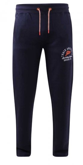D555 Chilworth Open Hem Jogger Navy - Pantalons/shorts de survêtement - Survêtement/jogging grandes tailles