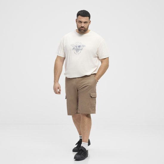 North Latitude 51133 short cargo sable foncé - Shorts - Shorts hommes grande taille