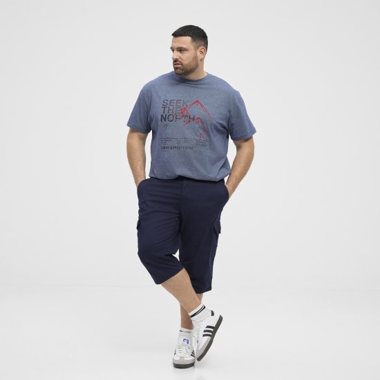 North Latitude 51136 short capri bleu marine - Shorts - Shorts hommes grande taille