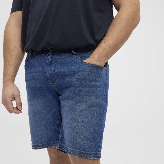 North Latitude 51336 short denim bleu - Shorts - Shorts hommes grande taille