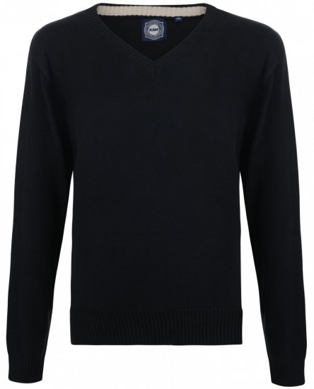 Kam Jeans Knitted V-neck Black - Sweatshirts & hoodies - Sweatshirts/Hoodies grande taille homme