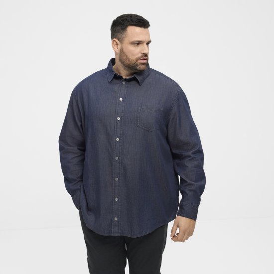 North Latitude 53139 chemise denim bleue - Chemises - Chemises Grandes Tailles Hommes