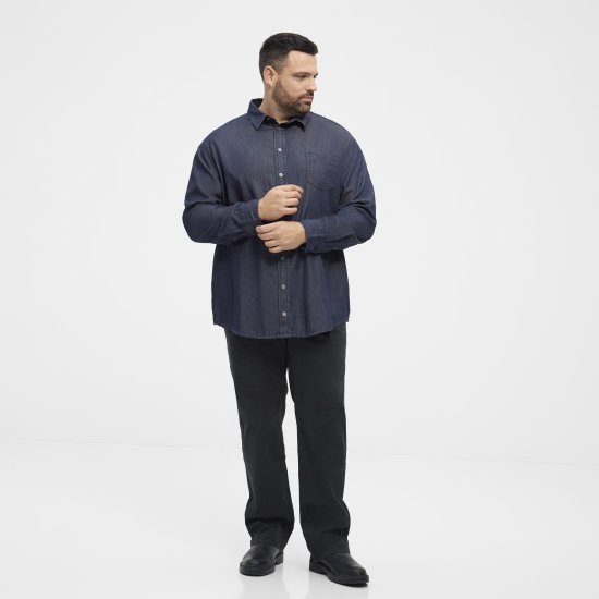 North Latitude 53139 chemise denim bleue - Chemises - Chemises Grandes Tailles Hommes
