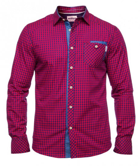 Mish Mash Grill Red L/S - Chemises - Chemises Grandes Tailles Hommes